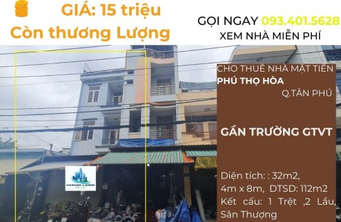 CỰC SỐC- Cho thuê nhà mặt tiền Nguyễn Ảnh Thủ 208m2, 32Triệu-GẦN CHỢ